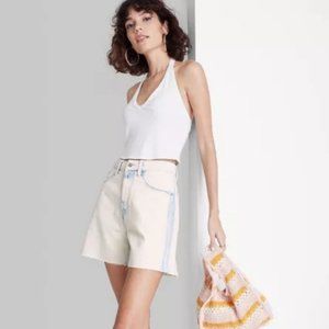 Super High Rise cut-off Shorts (12) acid wash